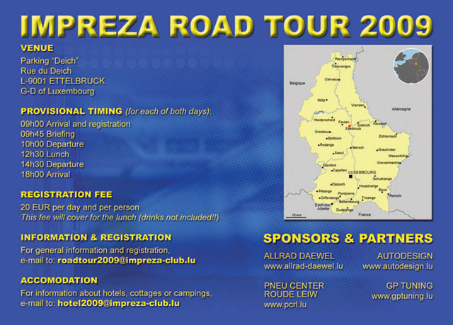 Road Tour 2009 Flyer (verso)